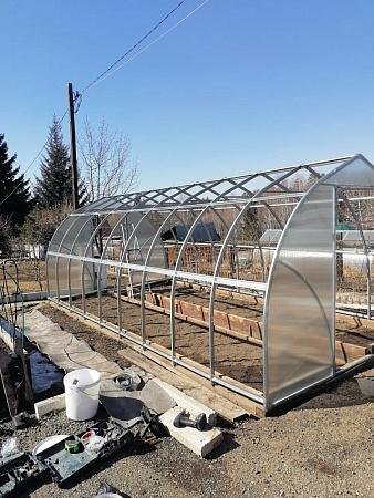Теплица Гамма-3 Усиленная оцинкованная из квадратной трубы 40*20, каркас